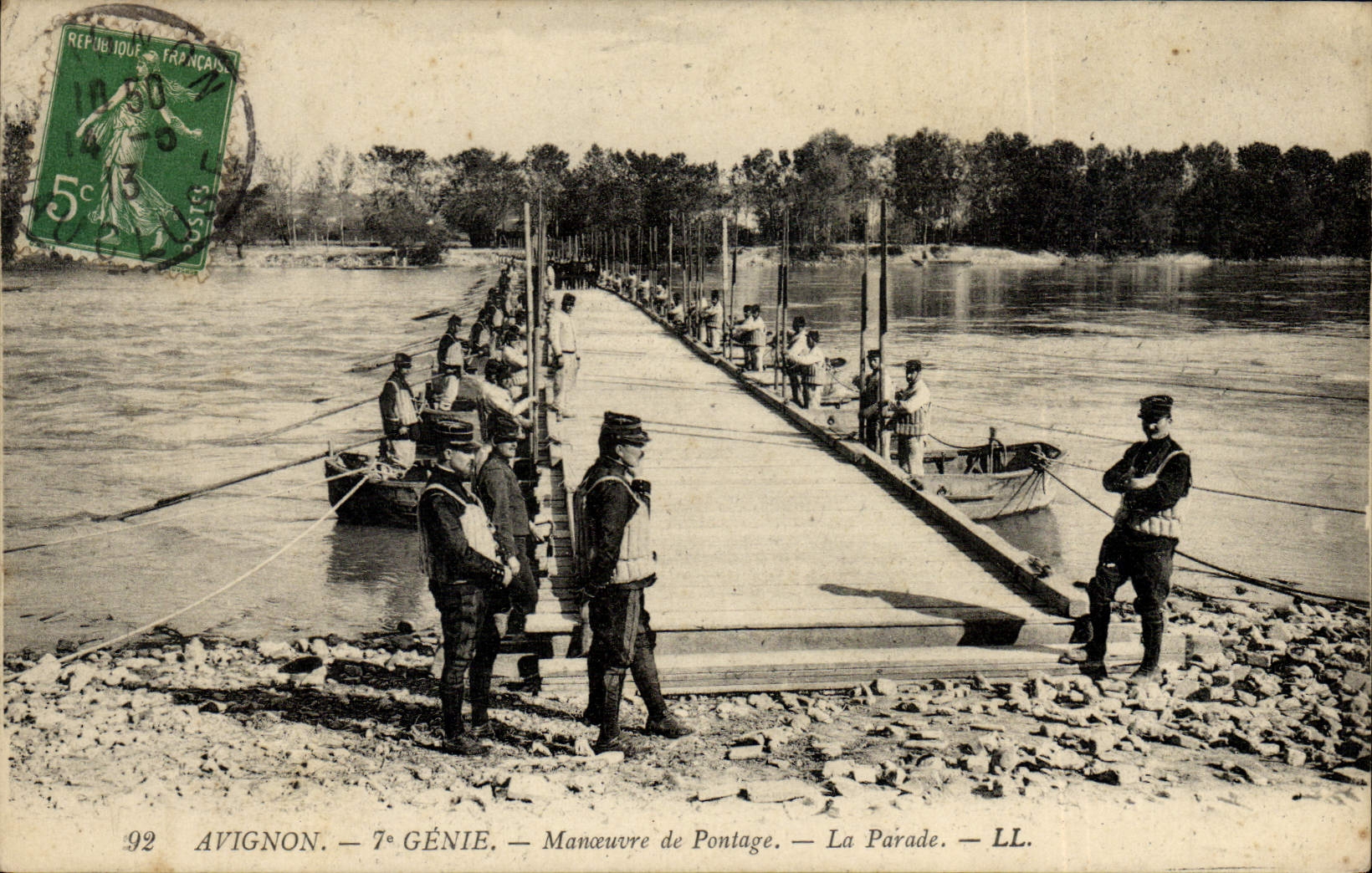 Avignon — 7e Génie — Manœuvre de Pontage — La Parade — LL.