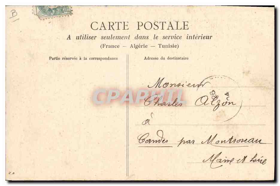 CPA Militaria Angers Manoeuvres sur la Loire par le Genie Defile en tenue de travail  — Rückseite
