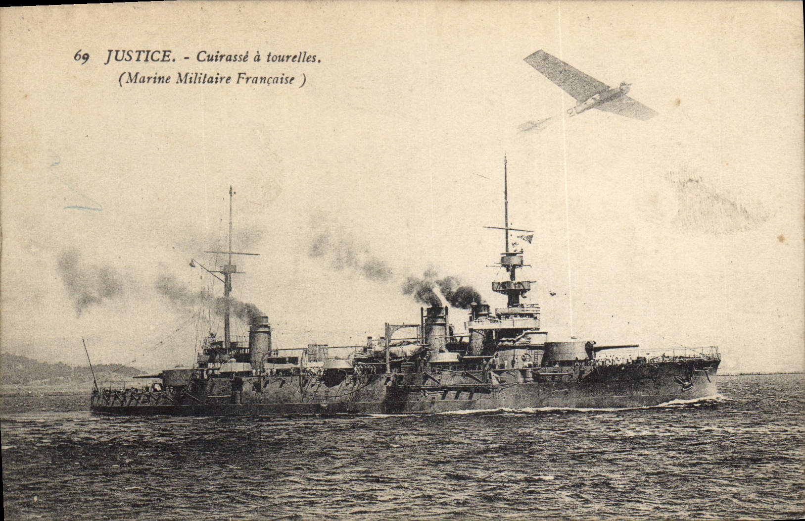 Justice - Cuirassé à tourelles — Marine Militaire Française