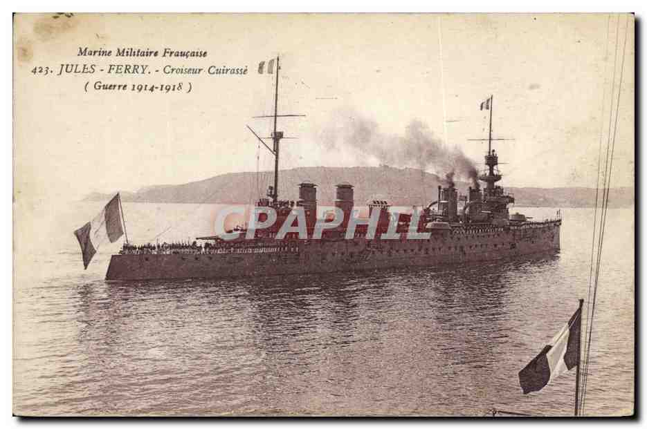 CPA Bateau Jules Ferry Croiseur Cuirasse