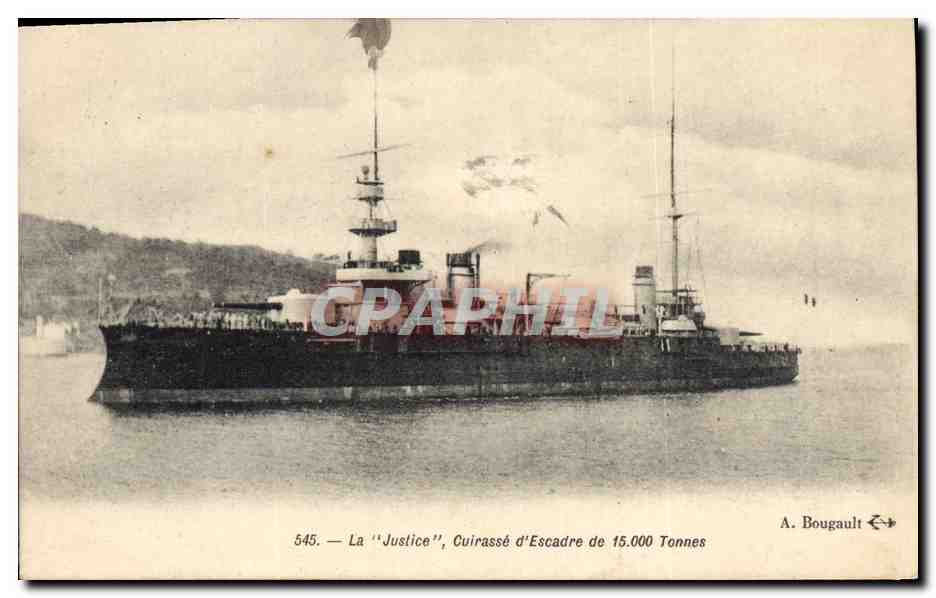 La 'Justice' — Cuirassé d'Escadre de 15.000 Tonnes — A. Bougault n°545