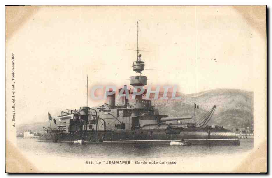 CPA Bateau Le Jemmapes Garde cote cuirasse 