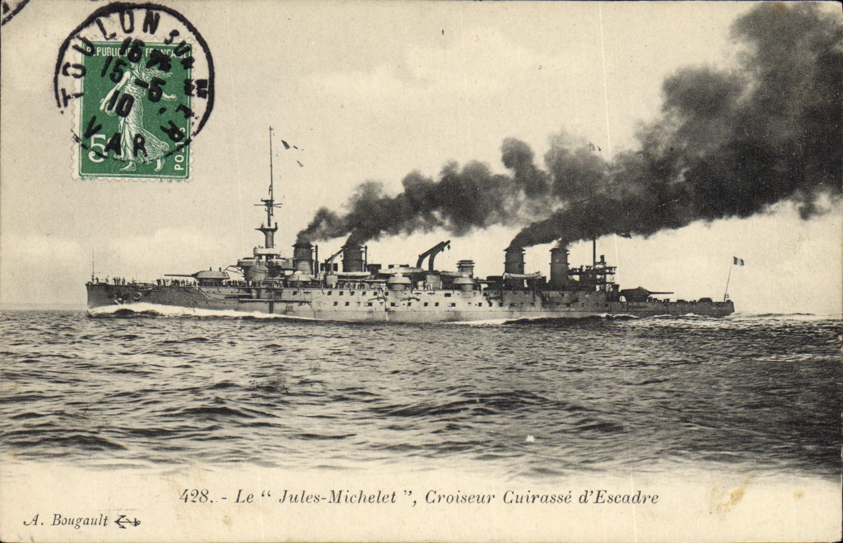 CPA Bateau Le Jules Michelet Croiseur Cuirasse d'escadre