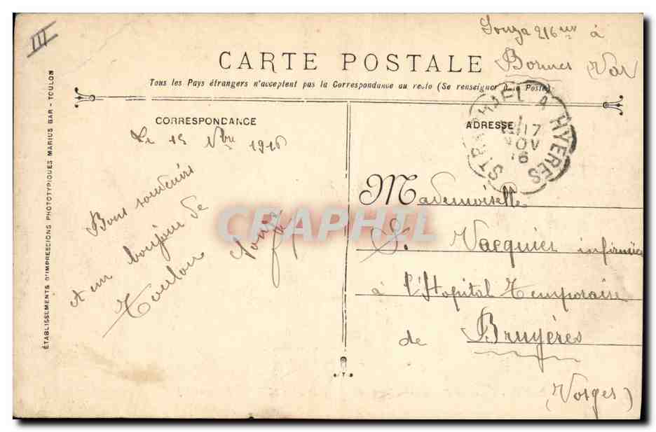 Jean-Bart - Cuirassé d'Escadre à turbines — Marine Militaire Française — Guerre 1914-15-16 — Achterkant