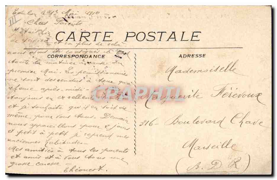 CPA Bateau Jules Ferry Cuirasse de 1er rang — Verso
