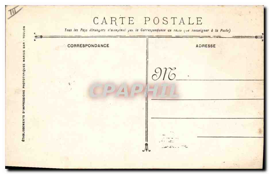 Croiseur-Cuirassé Jules Ferry — Marine Militaire Française (Guerre 1914-15-16-17) — Éditeur : Établissements d’Impressions Phototypiques, Toulon — Verso