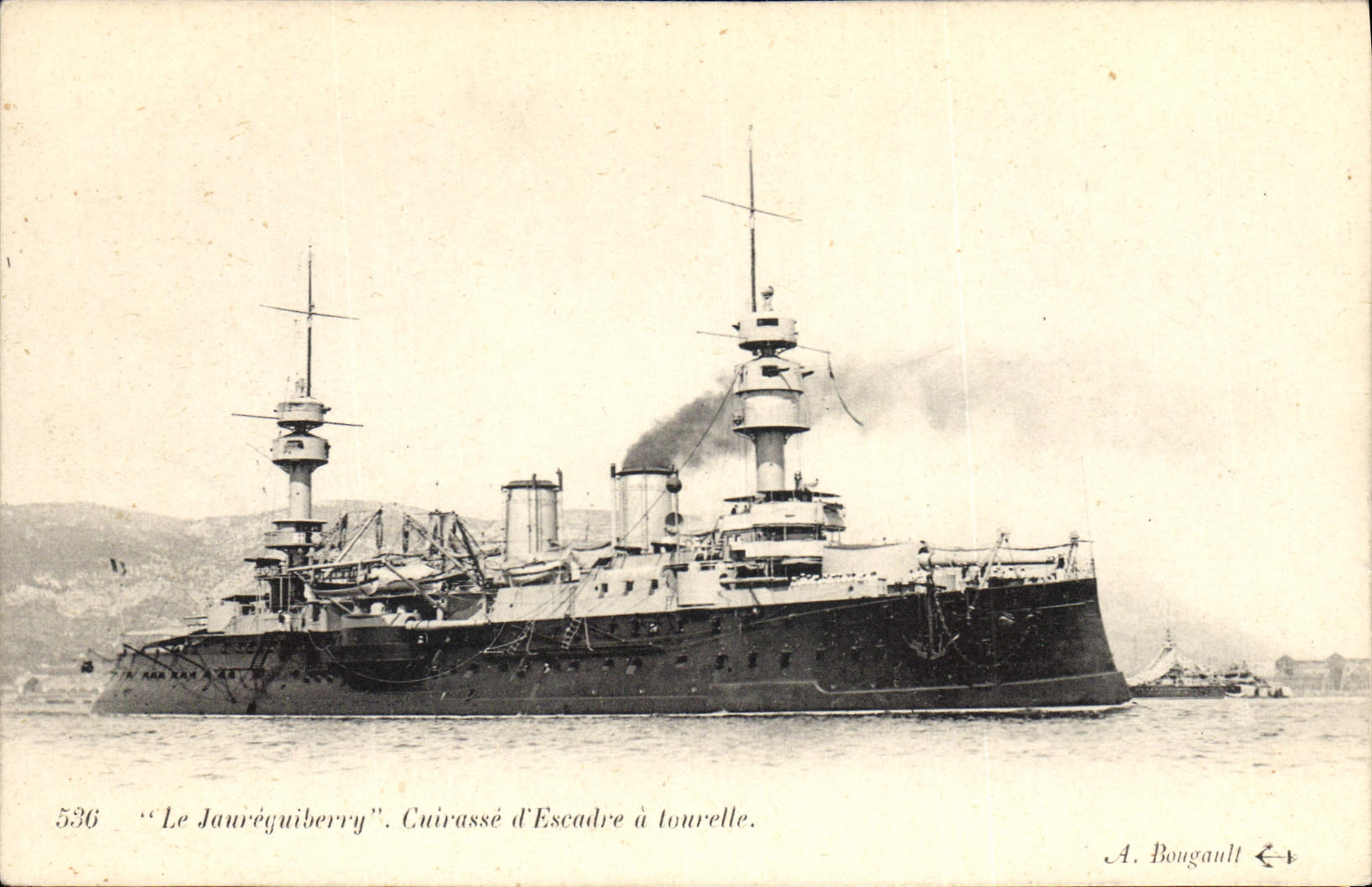 CPA Bateau Le Jaureguiberry Cuirasse d'escadre a tourelle