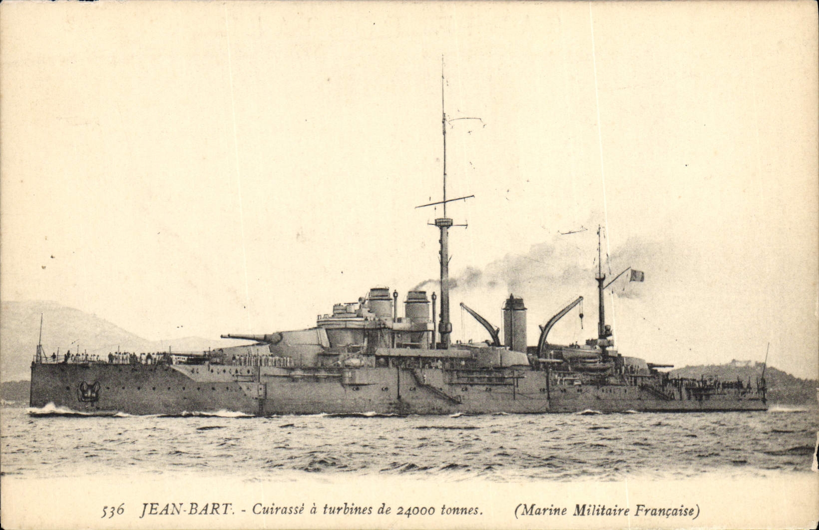 CPA Bateau Jean Bart Cuirasse a turbines