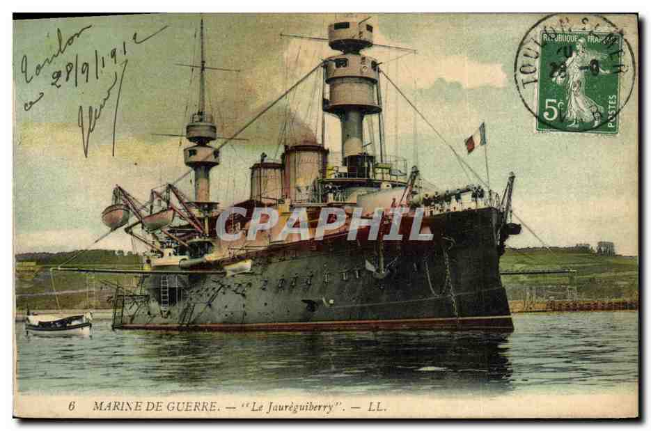 Marine de guerre — Le Jauréguiberry — LL. — Éditeur LL.