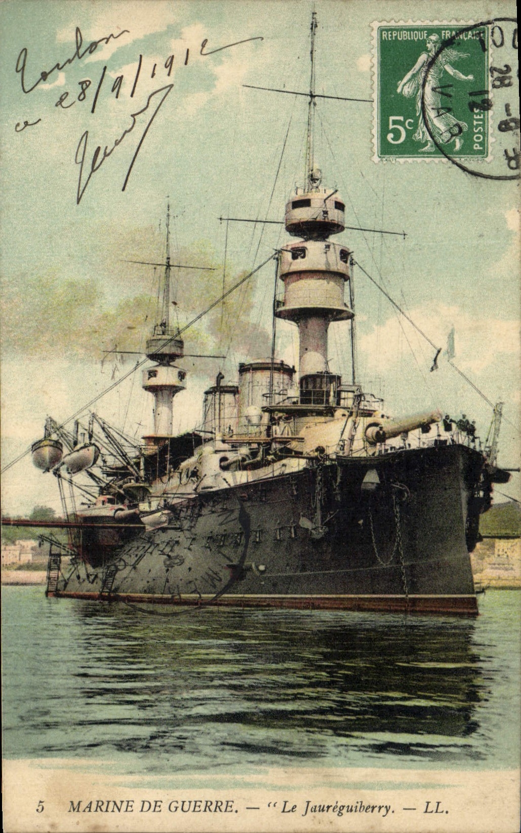 Le Jauréguiberry — Marine de Guerre — LL. — Éditeur LL.