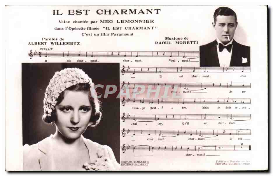 CPA Il est charmant Meg Lemonnier Albert Willemetz Raoul Moretti