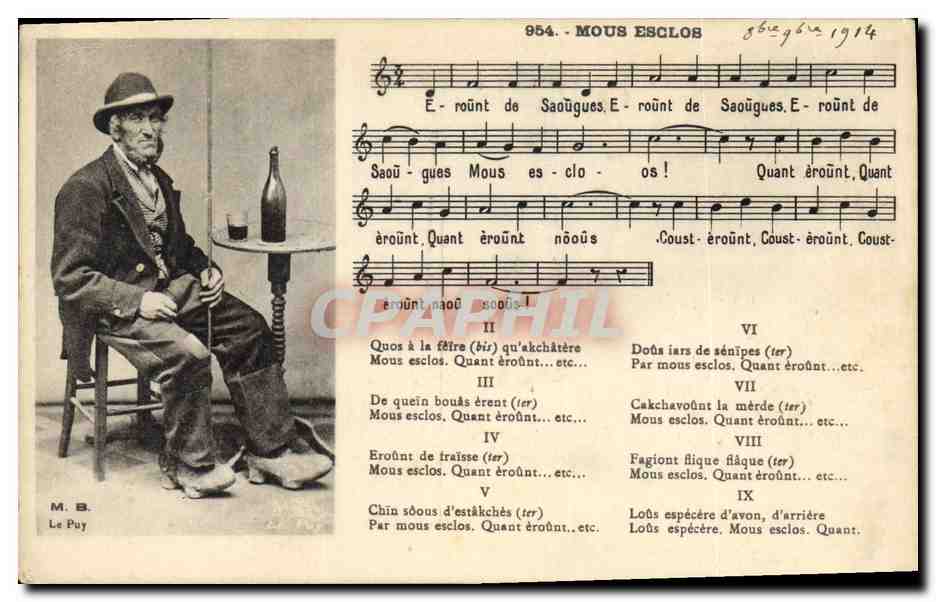 Mous Esclos — chanson locale — T. Chansons