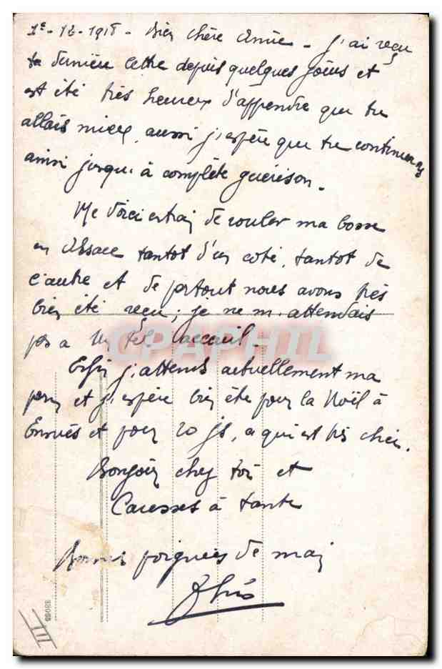 Elsass-Lothringische Trachten — trois personnes en costumes régionaux — éditeur Littbort, n° de série non visible — Verso
