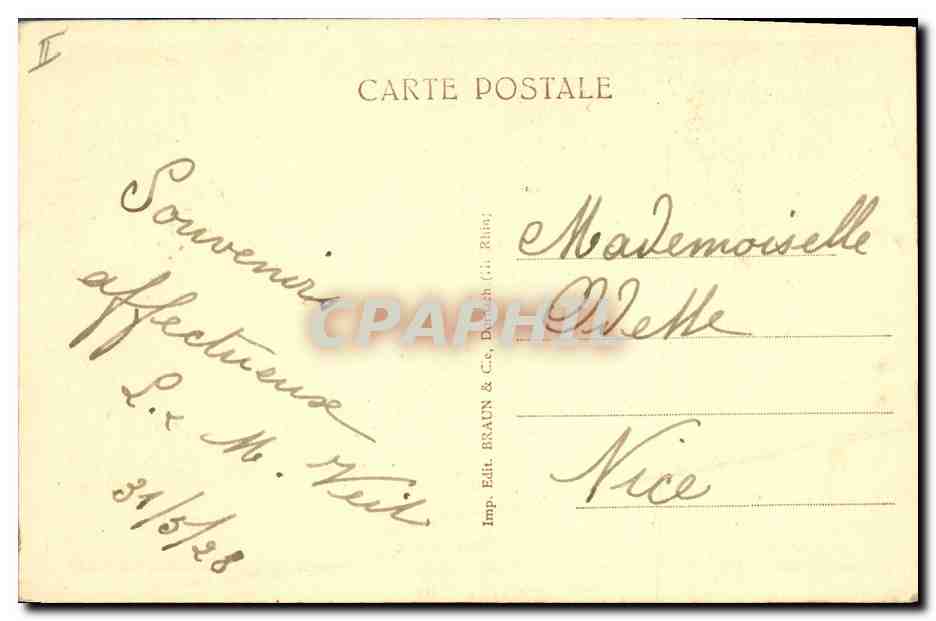 CPA Folklore Alsace Enfants le vieux puits — Verso