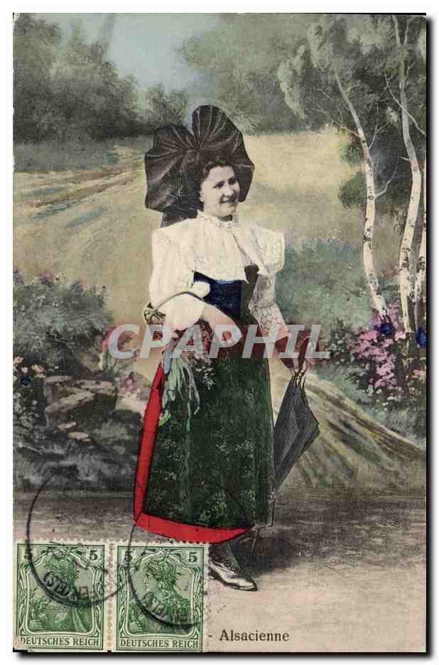 CPA Folklore Alsace Alsacienne