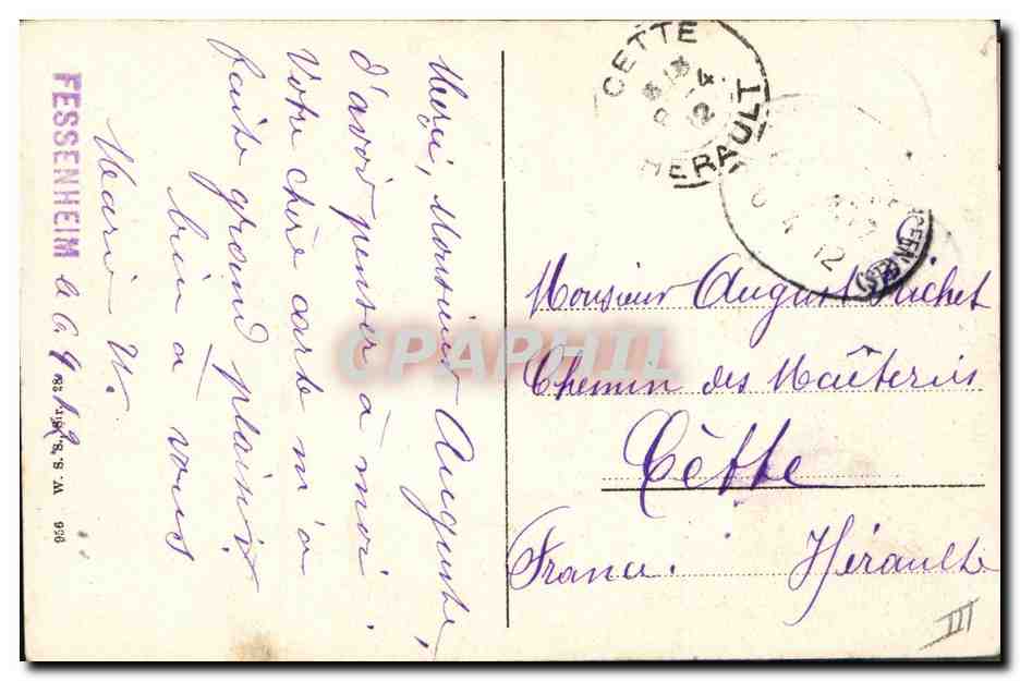 CPA Folklore Alsace Alsacienne — Verso