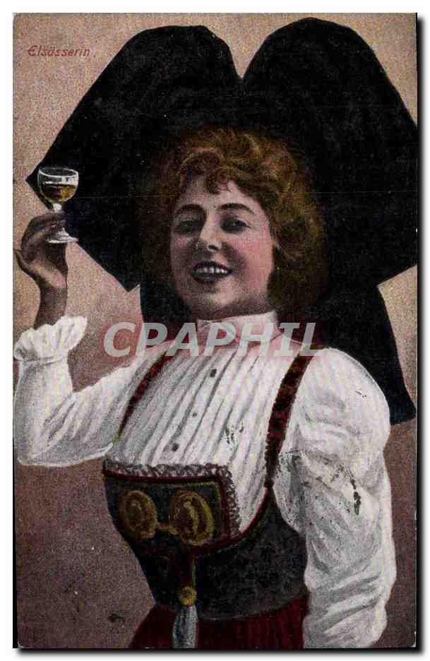 CPA Folklore Alsace Alsacienne