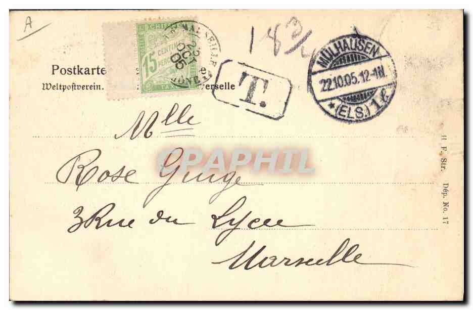 CPA Folklore Alsace Costumes alsaciens — Verso