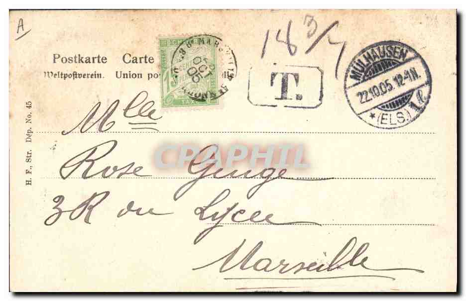 CPA Folklore Alsace Alsacienne — Verso