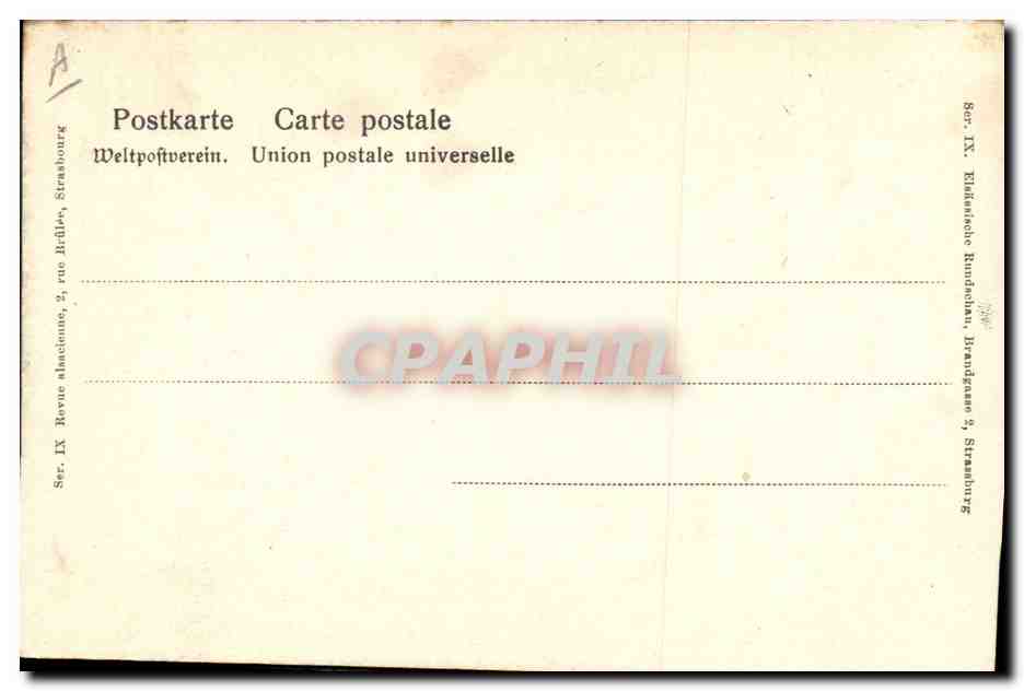 CPA Folklore Alsace Alsaciennes — Verso