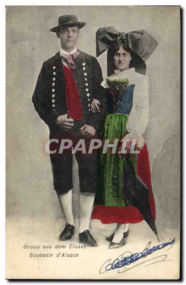 CPA Folklore Alsace 