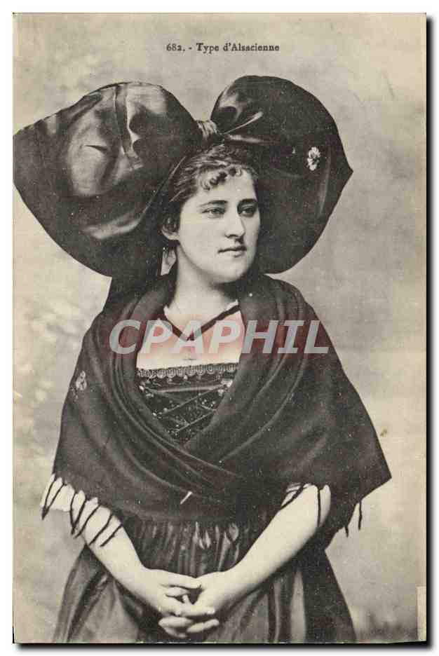 CPA Folklore Alsace Type d'Alsacienne