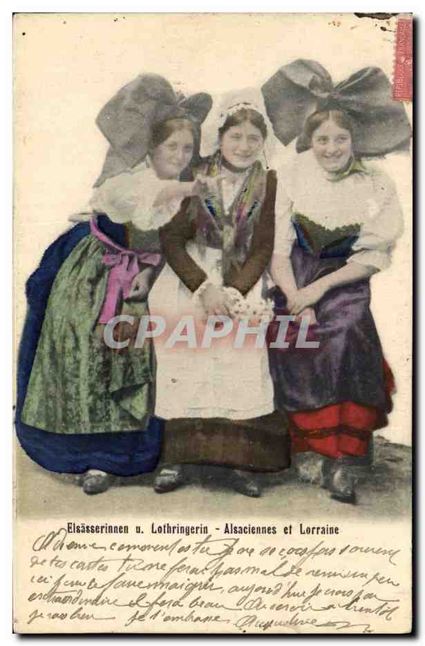 CPA Folklore Alsace Alsaciennes et Lorraine