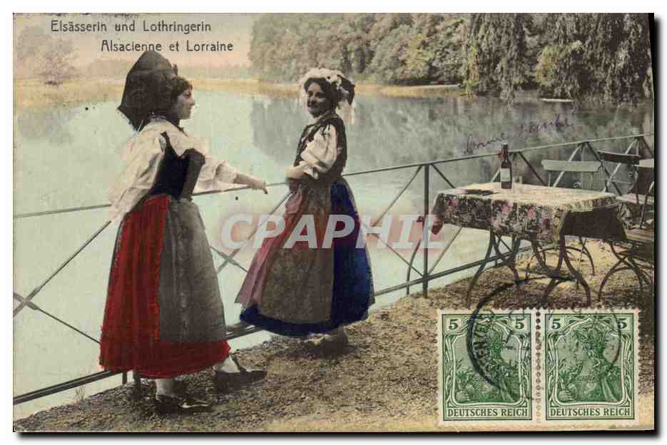 CPA Folklore Alsace Alsacienne et Lorraine