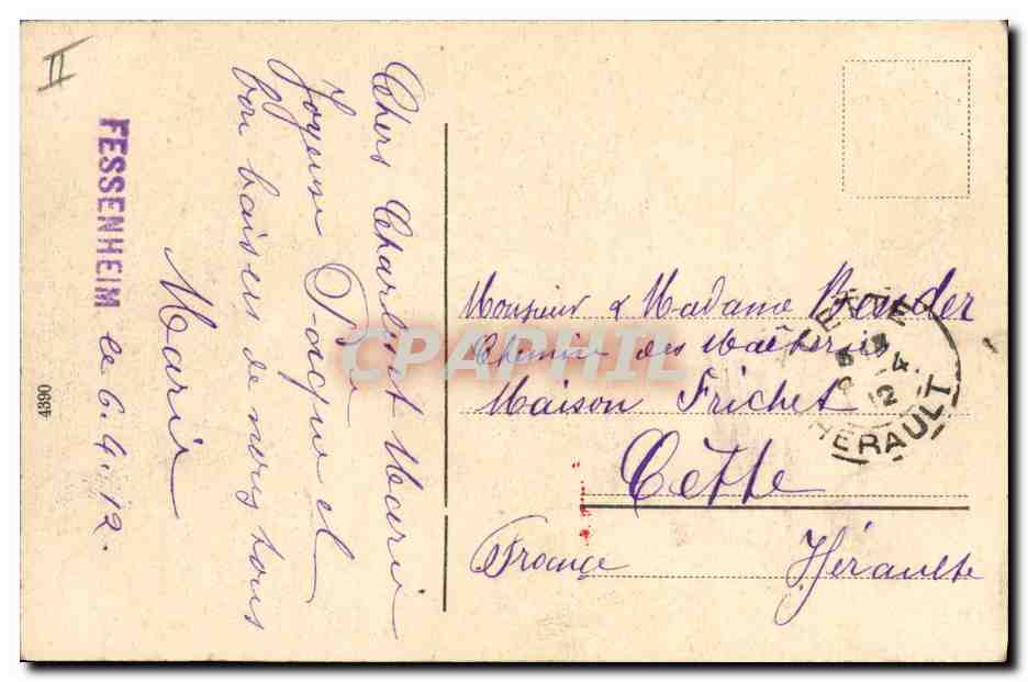 CPA Folklore Alsace Alsacienne et Lorraine — Verso