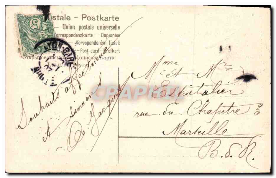 CPA Fantaisie Fleurs Colombes — Rückseite