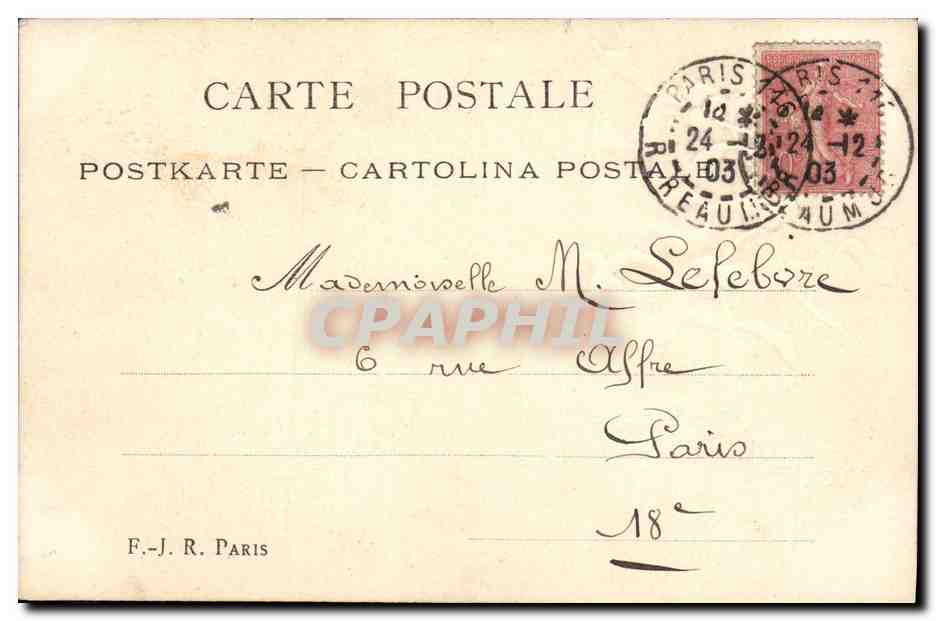 CPA Fantaisie Fleurs  — Verso