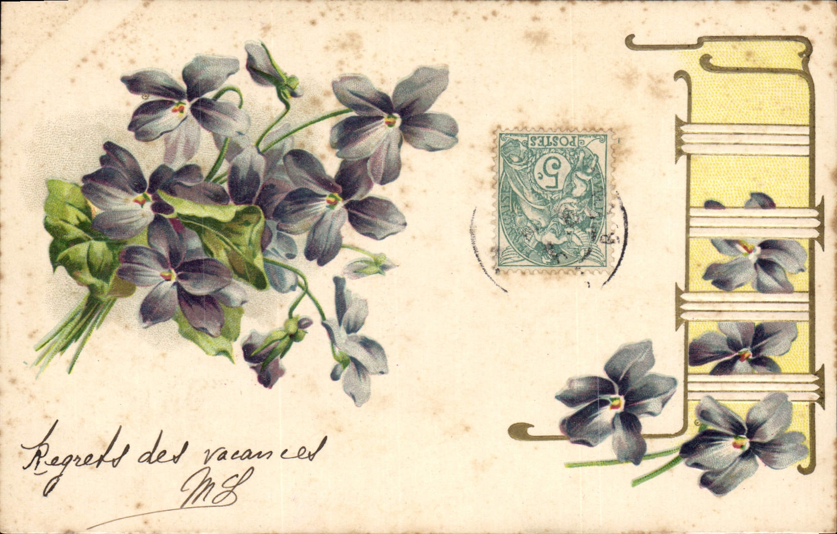 Violetten — Regrets des vacances — Union postale universelle