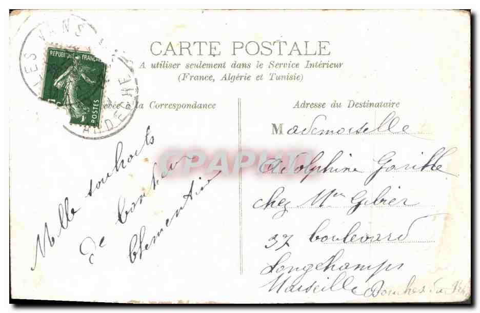 Fleurs bleues — 'Donnée Année' — éditeur inconnu — Rückseite