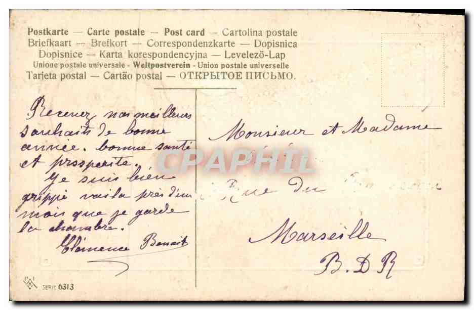CPA Fantaisie Heureuse Annee  — Rückseite