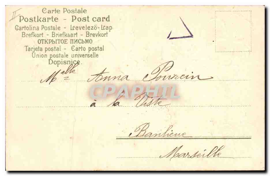 CPA Fantaisie Poisson 1er Avril Trefle  — Rückseite