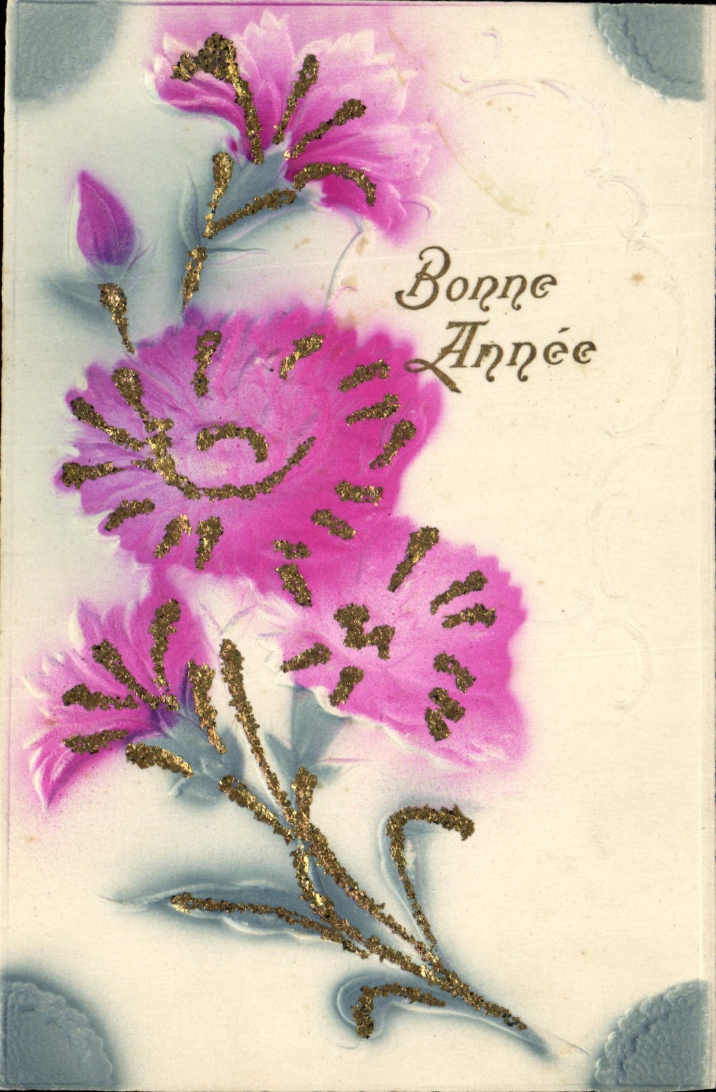 Fleurs de carthame — Bonne Année — carte de vœux