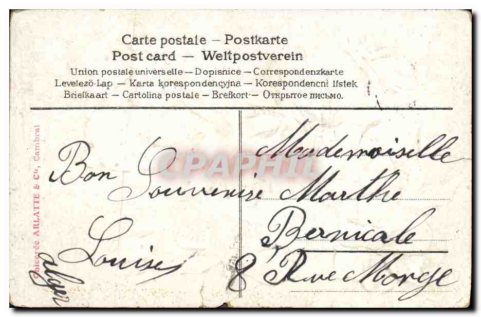 CPA Fantaisie Fleurs Temoignage d'amitie — Reverso