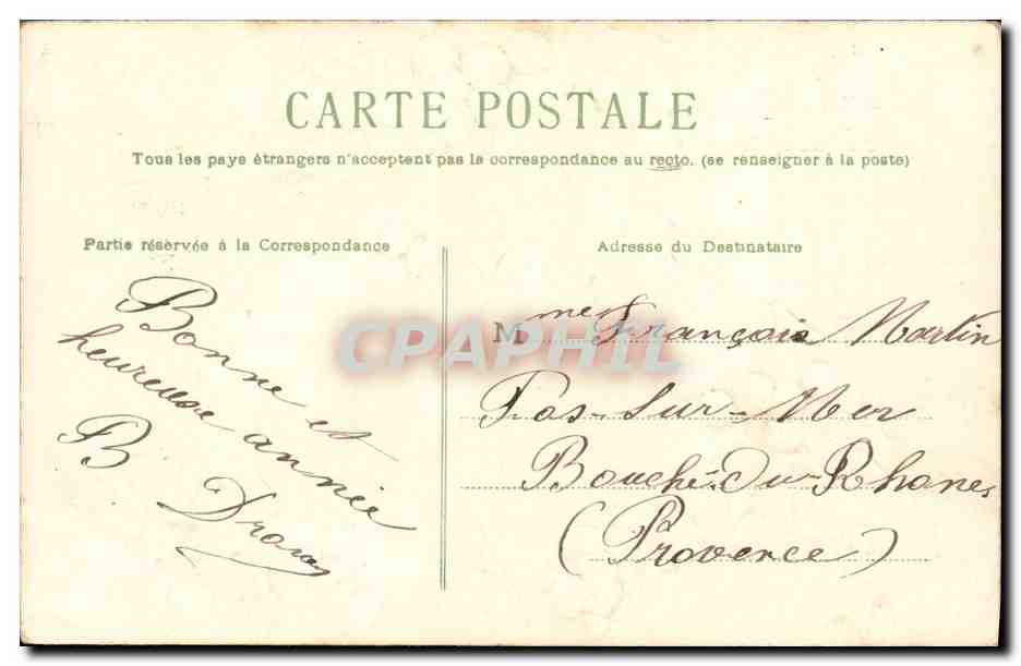 CPA Fantaisie Fleurs  — Verso