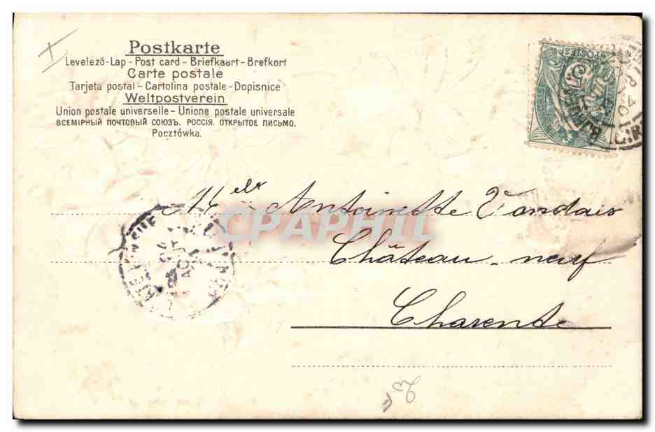 CPA Fantaisie Fleurs  — Verso