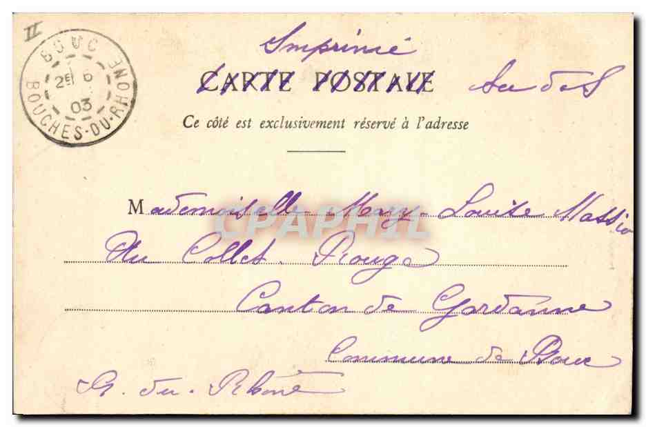CPA Fantaisie Enfants Le droit de passage — Rückseite