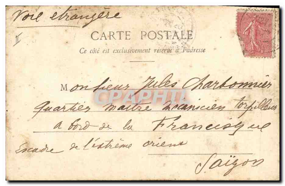 CPA Fantaisie Le salut Militaria — Verso