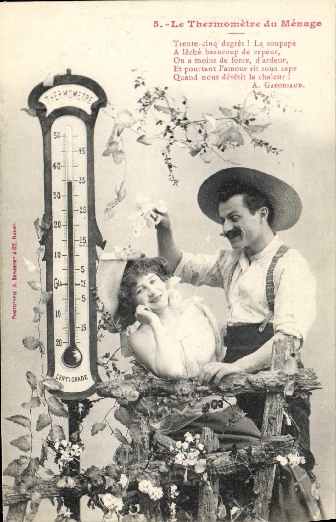 Le Thermomètre du Ménage — série 5 — Phototype A. Berbernet & Cie, Nancy