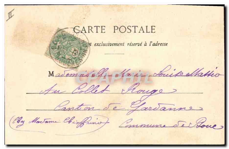 CPA Fantaisie Enfants Le droit de passage — Verso