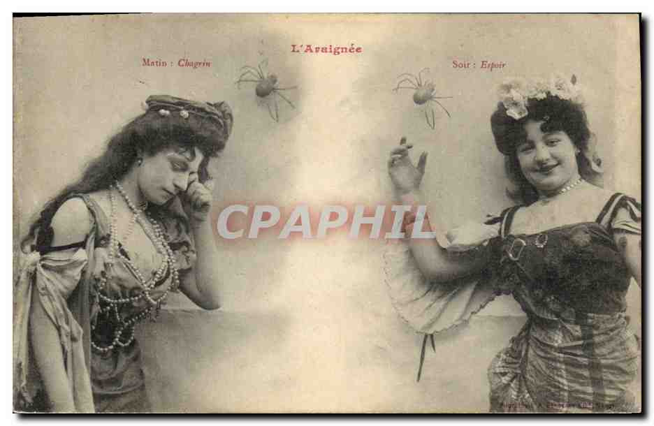 L'Araignée — scène de théâtre — Chagrin et Espoir — éditeur non identifié