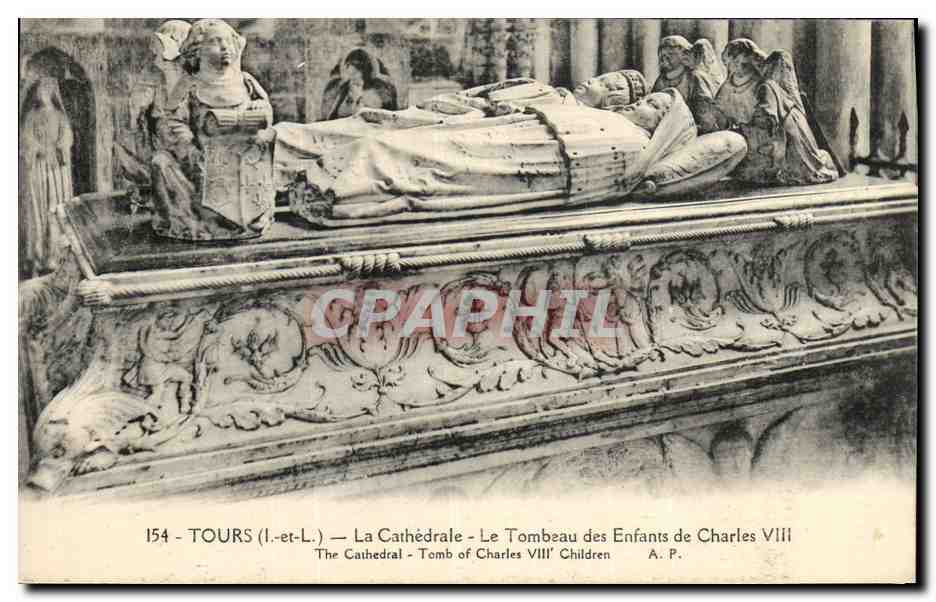 CPA Tours la cathedrale le tombeau des enfants de Charles VIII 