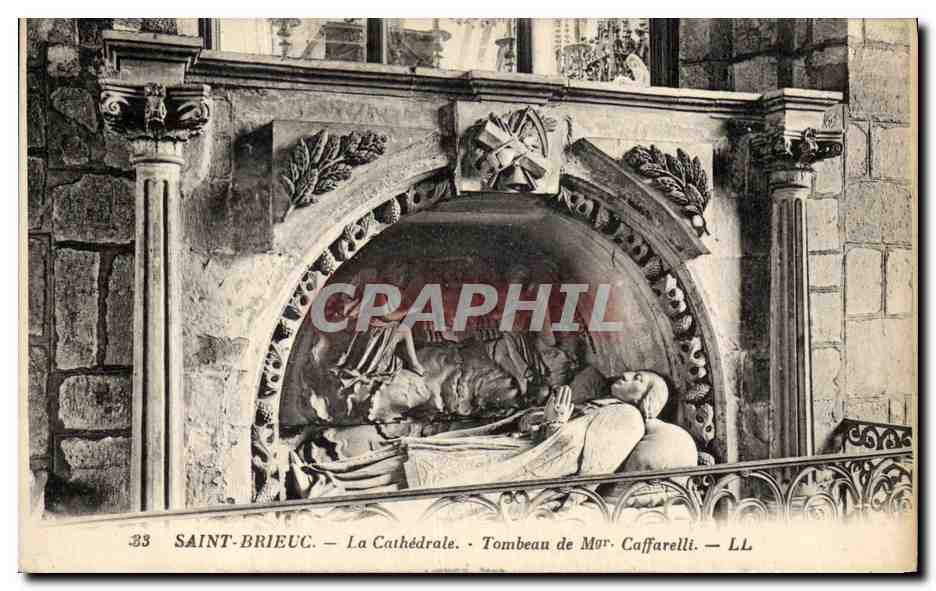 CPA Saint Brieuc La cathedrale Tombeau de Mgr Caffarelli