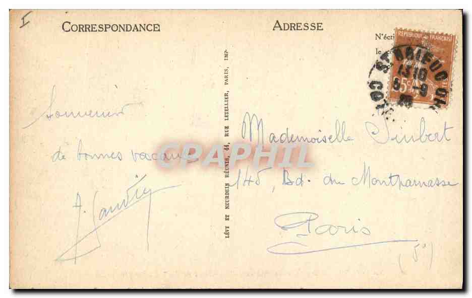 CPA Saint Brieuc La cathedrale Tombeau de Mgr Caffarelli — Rückseite