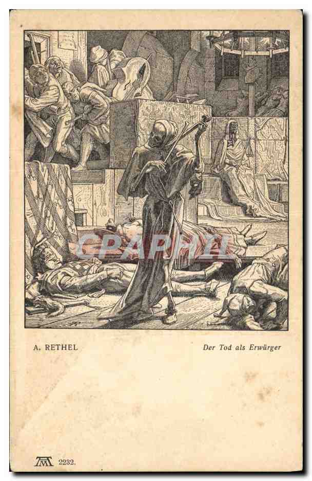 CPA Mort Rethel Der Tod als Erwurger