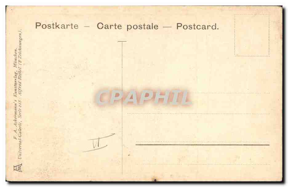 CPA Mort Rethel Der Tod als Erwurger — Rückseite