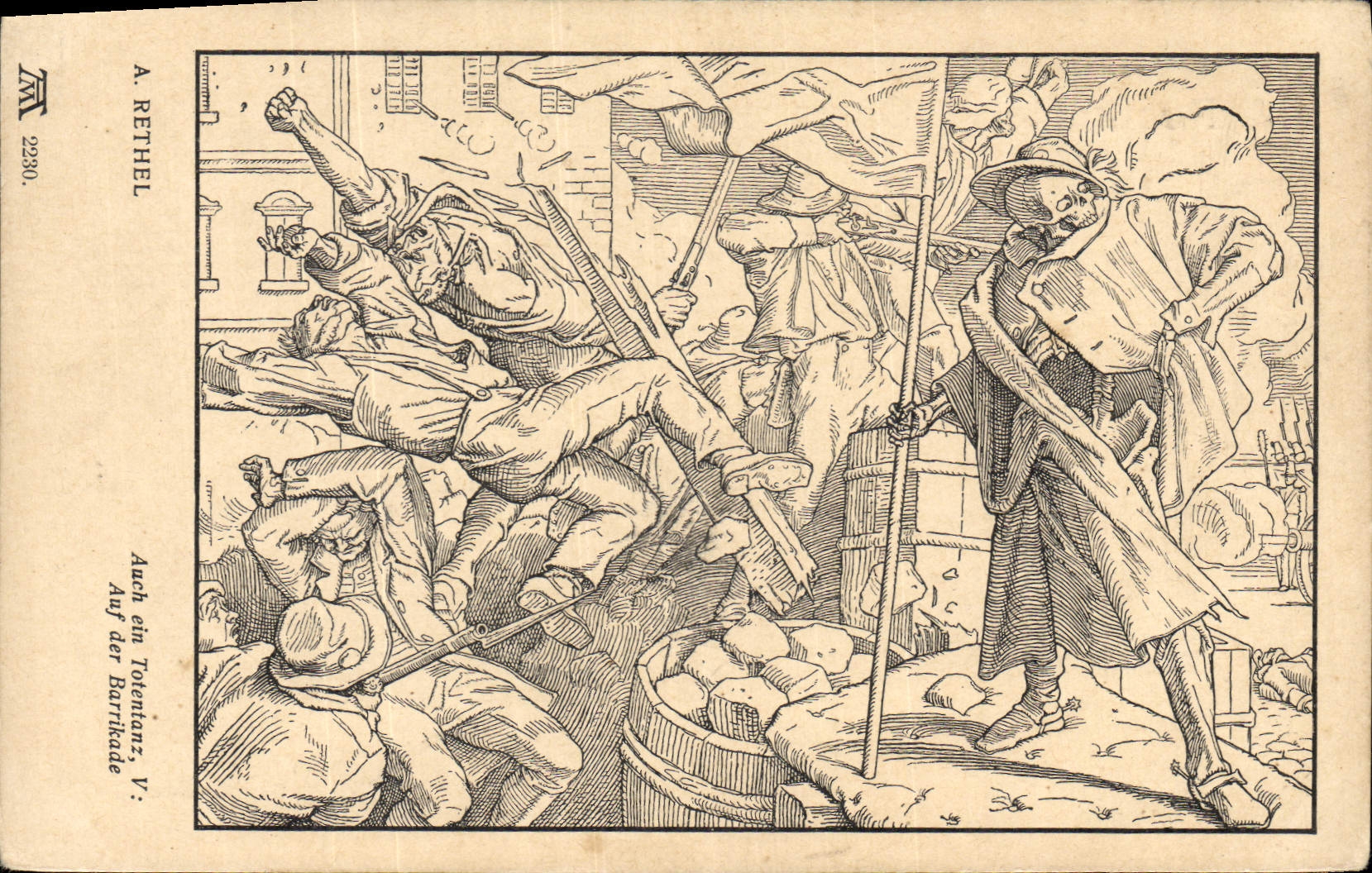 CPA Mort Rethel Auf der Barrikade 